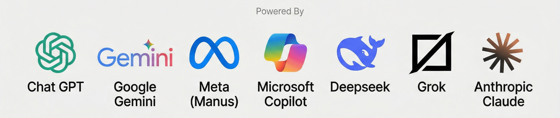 GeoDex AI Business Listings optimized for ChatGPT, Google Gemini, Perplexity, Microsoft Copilot, Deepseek, Grok, Meta Manus, and Anthropic Claude — AI-verified local business directory